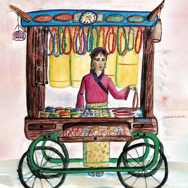Carte - La vendeuse de perles
